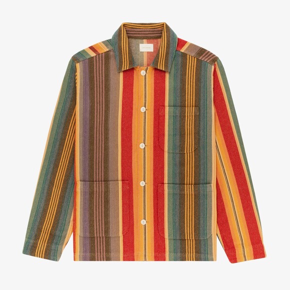 Aime Leon Dore Blanket Stripe Chore Shirt Jacket Size Medium FW22 - Picture 1 of 6